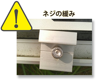 ネジの緩み